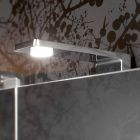 Specchio Contenitore Moderno con Anta in Cristallo e Dettagli Cromati - Maxi Viadurini