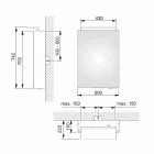 Specchio Contenitore Moderno con Ripiani in Cristallo e Luce LED - Bramo Viadurini