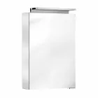 Specchio Contenitore Moderno con Ripiani in Cristallo e Luce LED - Bramo Viadurini