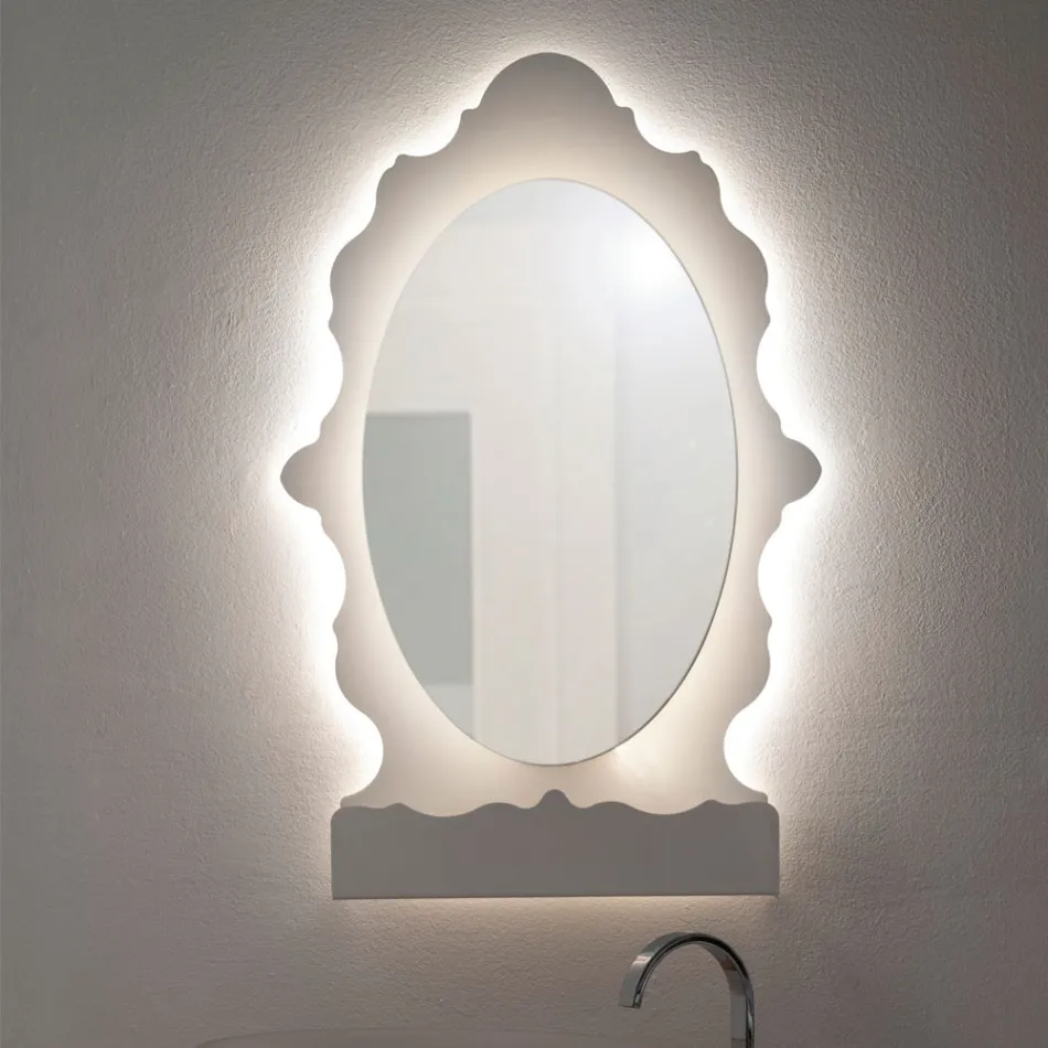 Specchio Contenitore Retroilluminato in Plexiglass Made in Italy - Leira Viadurini