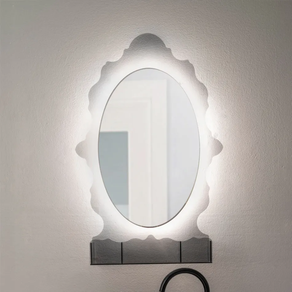 Specchio Contenitore Retroilluminato in Plexiglass Made in Italy - Leira Viadurini