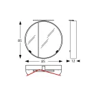 Specchio Contenitore Rotondo in Metallo con Doppio Specchio Made in Italy - Charles Viadurini