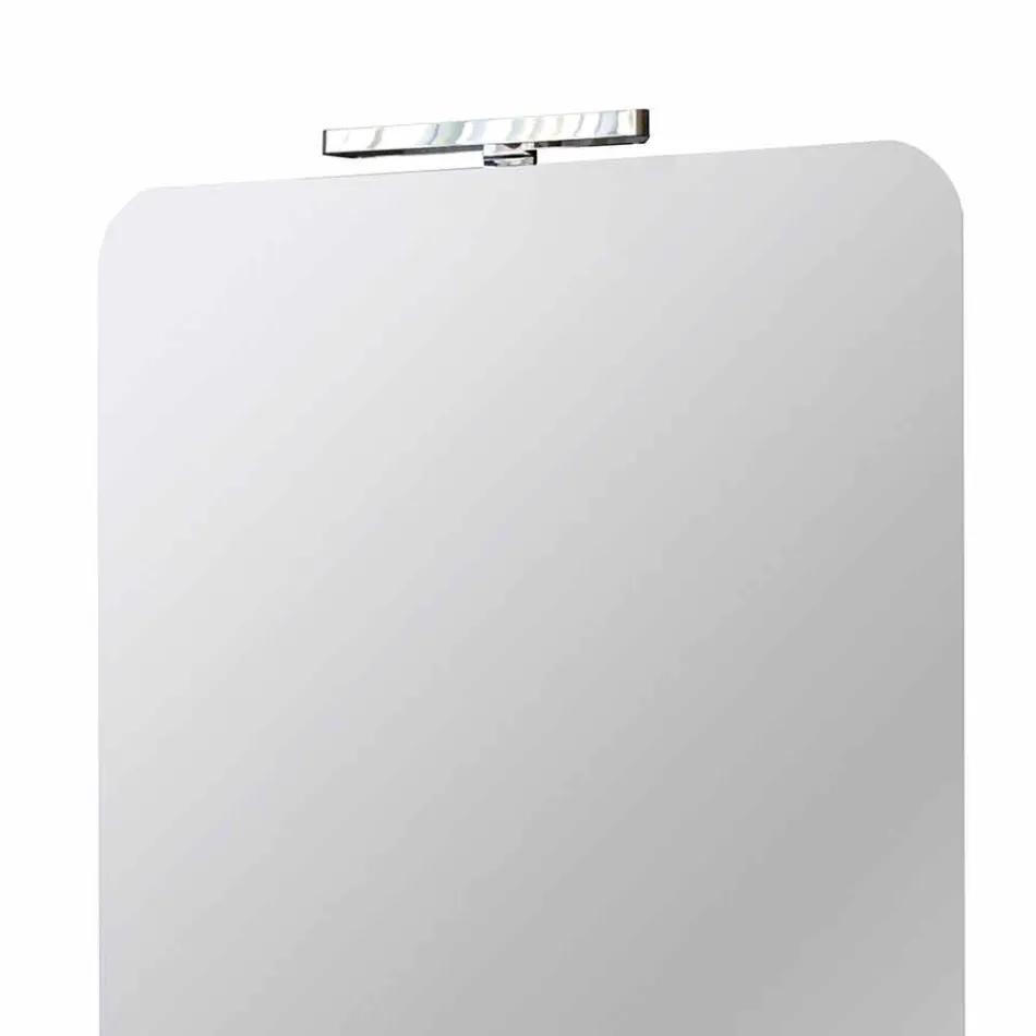 Specchio da Bagno a Parete con Lampada LED Design Moderno Made in Italy - Guido Viadurini