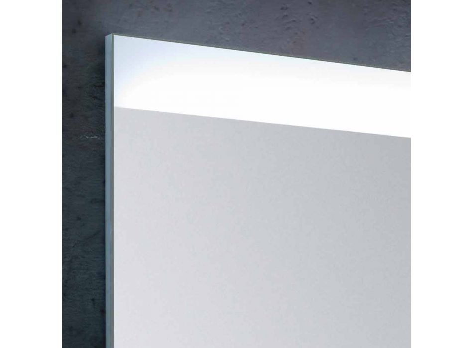 Specchio da bagno con illuminazione LED design moderno Yvone   Viadurini