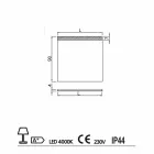 Specchio da bagno con illuminazione LED design moderno Yvone   Viadurini