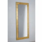 Specchio da bagno cornice in vetro decorato foglia oro Pascal   Viadurini