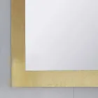 Specchio da bagno cornice in vetro decorato foglia oro Pascal   Viadurini