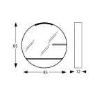 Specchio da Bagno in Metallo con 2 Mensole in Vetro Made in Italy - Eistein Viadurini
