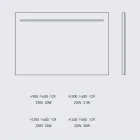 Specchio da Muro Moderno con Luce LED e Telaio in Acciaio Made in Italy - Yutta Viadurini