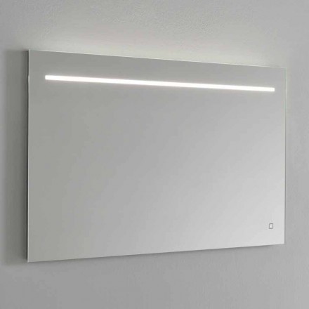 Specchio da Muro Moderno con Luce LED e Telaio in Acciaio Made in Italy - Yutta Viadurini