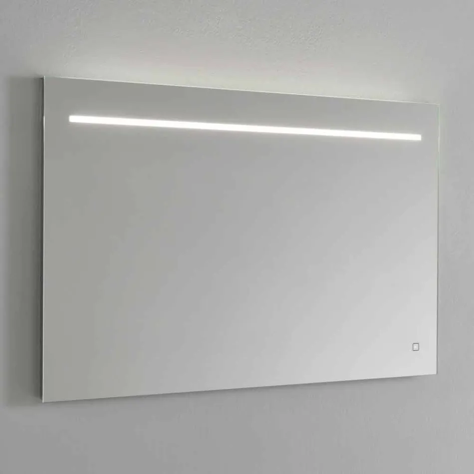 Specchio da Muro Moderno con Luce LED e Telaio in Acciaio Made in Italy - Yutta Viadurini