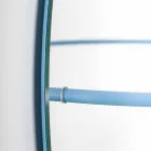 Specchio da Parete con Appendiabiti in Acciaio Moderno Made in Italy - Chioccia Viadurini