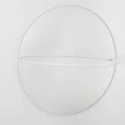 Specchio da Parete con Appendiabiti in Acciaio Moderno Made in Italy - Chioccia Viadurini