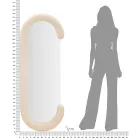 Specchio da Parete con Cornice in MDF Rivestita in Velluto a Forma di C - Micheal Viadurini