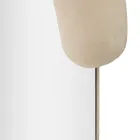 Specchio da Parete con Cornice in MDF Rivestita in Velluto a Forma di C - Micheal Viadurini