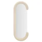 Specchio da Parete con Cornice in MDF Rivestita in Velluto a Forma di C - Micheal Viadurini