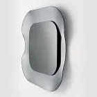 Specchio da Parete con Cornice in Vetro Fuso Mosso Made in Italy - Adorata Viadurini