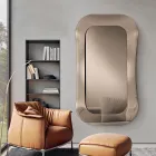 Specchio da Parete con Cornice in Vetro Fuso Mosso Made in Italy - Adorata Viadurini