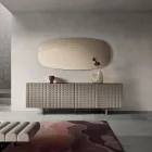 Specchio da Parete con Incisioni Realizzato in Italia - Arabella Viadurini