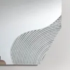 Specchio da Parete con Inserto Rigato in Due Colori Made in Italy - Lirion Viadurini