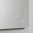 Specchio da Parete con Luce Integrata in Acciaio Inox Made in Italy - Tuccio Viadurini