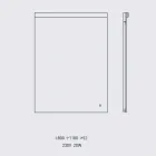 Specchio da Parete con Luce Integrata in Acciaio Inox Made in Italy - Tuccio Viadurini