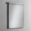 Specchio da Parete con Luce LED Integrata in Acciaio Inox Made in Italy - Tuccio