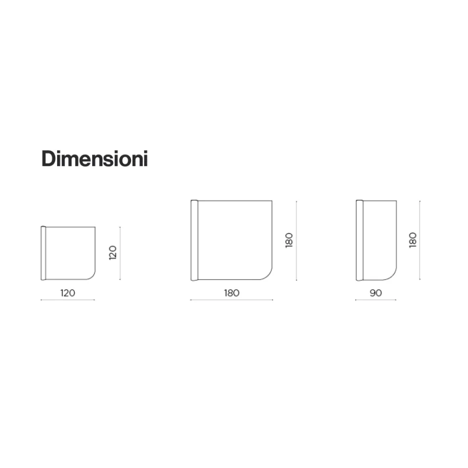 Specchio da Parete con Onda a Lato Made in Italy - Beniamina Viadurini