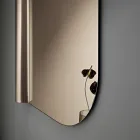 Specchio da Parete con Onda a Lato Made in Italy - Beniamina Viadurini