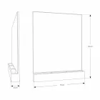 Specchio da Parete con Struttura e Vano Portaoggetti in Legno Teak - Palima Viadurini