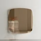 Specchio da Parete con Struttura in Legno Verniciato Nero Made in Italy - Arya Viadurini