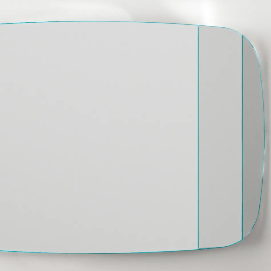 Specchio da Parete con Struttura in Legno Verniciato Nero Made in Italy - Arya Viadurini