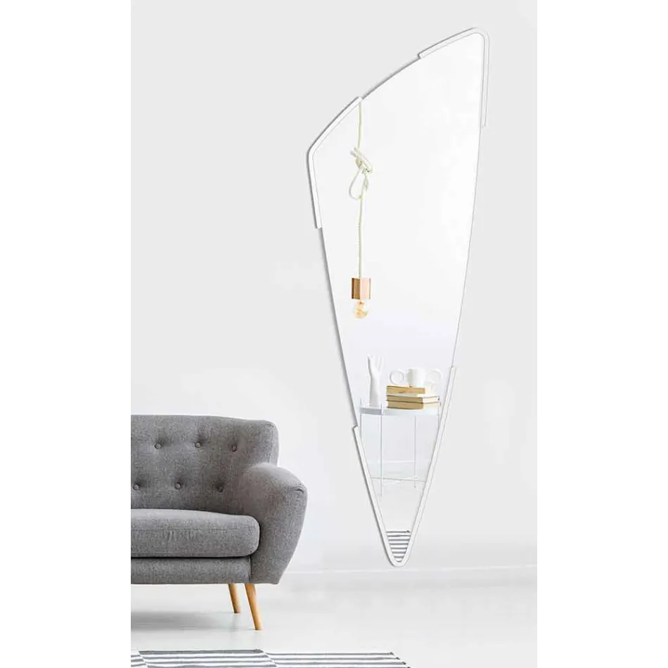 Specchio da Parete Decorativo Lungo Design Moderno a Sbalzo in 4 Colori - Spino Viadurini