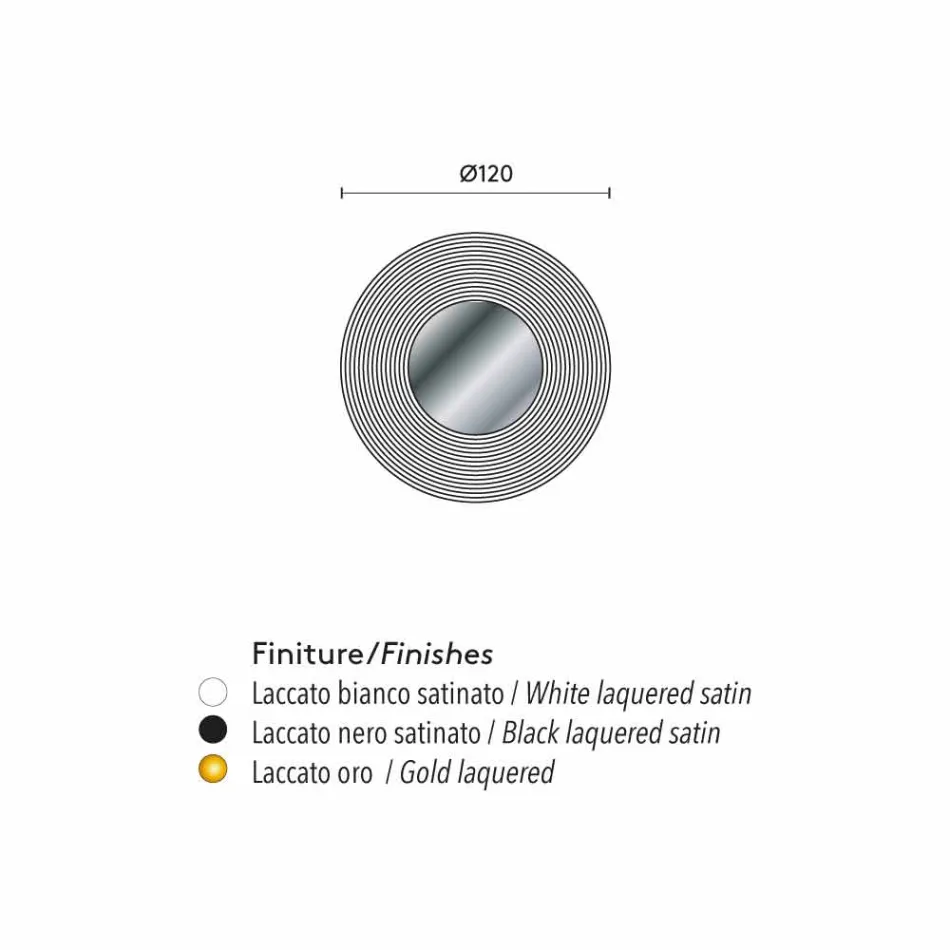 Specchio da parete di design con supporto in MDF Malva Viadurini