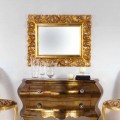 Specchio da parete di design finitura foglia oro Gudin, 108x87 cm