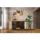 Specchio da Parete di Design Moderno in Legno e Ferro - Ortensio Viadurini