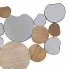 Specchio da Parete di Design Moderno in Legno e Ferro - Ortensio Viadurini