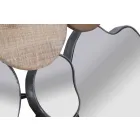 Specchio da Parete di Design Moderno in Legno e Ferro - Ortensio Viadurini