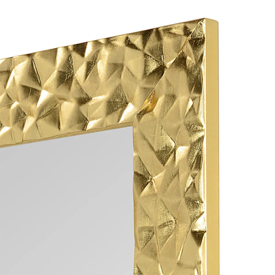 Specchio da Parete in Legno Decorato a Mano Realizzato in Italia - Niagara Viadurini