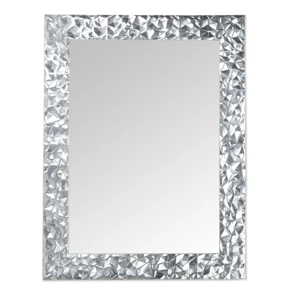 Specchio da Parete in Legno Decorato a Mano Realizzato in Italia - Niagara Viadurini