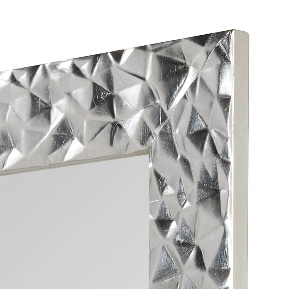 Specchio da Parete in Legno Decorato a Mano Realizzato in Italia - Niagara Viadurini