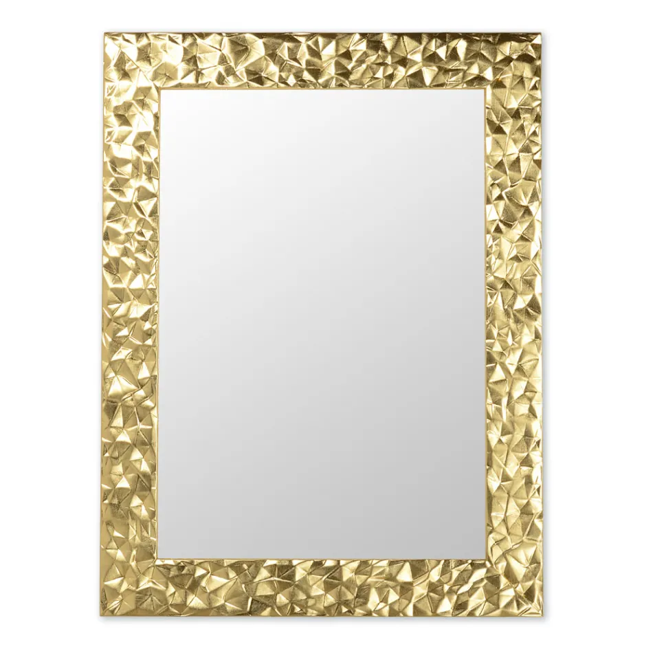 Specchio da Parete in Legno Decorato a Mano Realizzato in Italia - Niagara Viadurini