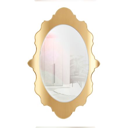 Specchio da Parete in Plexiglass Cornice Oro o Argento Made in Italy - Ariele Viadurini