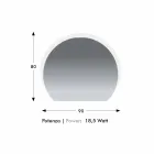 Specchio da Parete Moderno con Dettaglio Sabbiato e LED Made in Italy - Rialto Viadurini