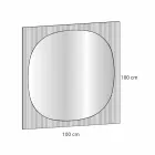 Specchio da Parete Quadrato Moderno Color Fumè Made in Italy – Bandolero Viadurini