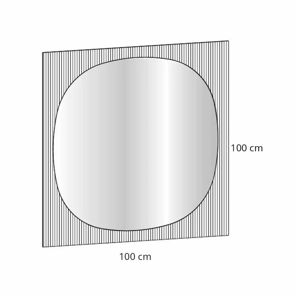 Specchio da Parete Quadrato Moderno Color Fumè Made in Italy – Bandolero Viadurini