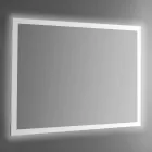 Specchio da Parete Retroilluminato con Cornice Sabbiata Made in Italy - Edigio Viadurini