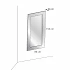 Specchio da Parete Rettangolare con Cornice Inclinata Made in Italy – Salamina Viadurini