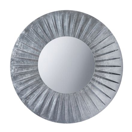Specchio da Parete Rotondo con Cornice in Ferro Design Elegante - Tassio Viadurini
