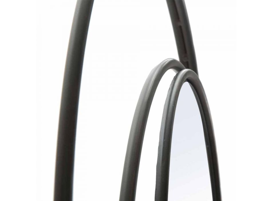 Specchio da Parete Rotondo di Design Moderno in Ferro, Selda Viadurini